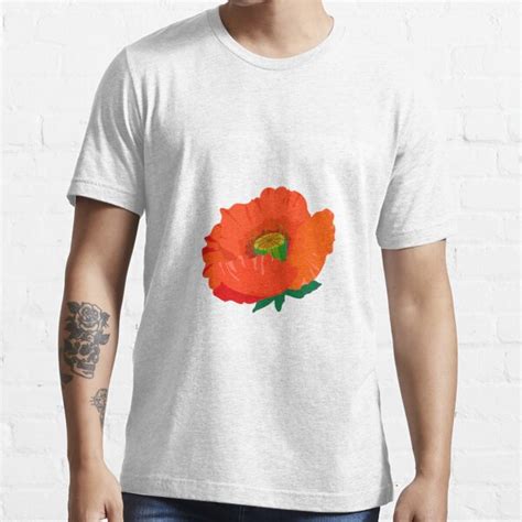 Red Poppy Flower On White Background T Shirt For Sale By Zatmeniee