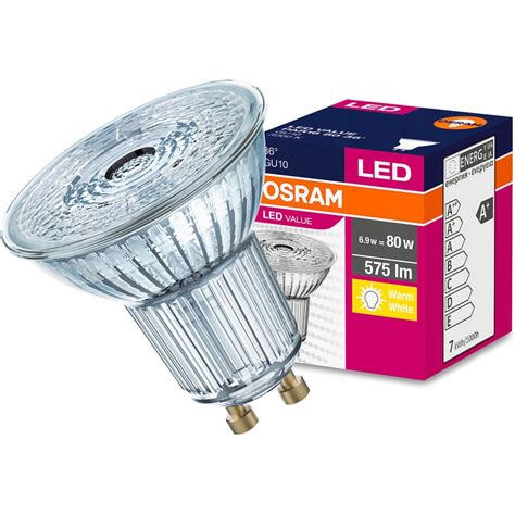 Bec Led Osram Halogen Gu Par W W Lm K Alb Cald