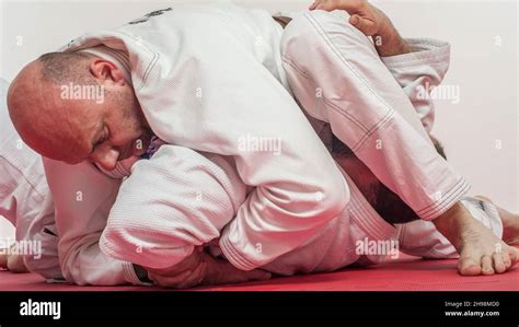 Brazilian Jiu Jitsu Training Demonstration In Traditional Kimonobjj