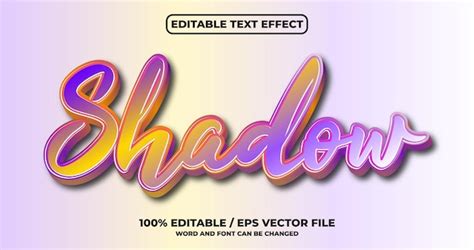 Premium Vector Shadow Text Effect Style