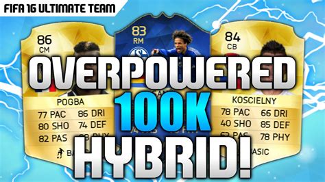 FIFA 16 OVERPOWERED 100K HYBRID SQUAD BUILDER FT TOTS SANE YouTube