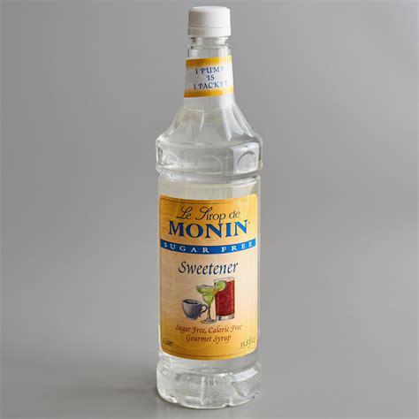 Monin Sugar Free Sweetener Syrup Liter