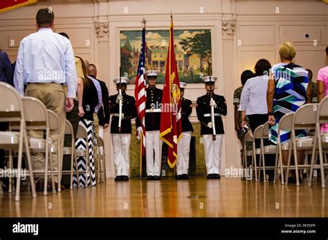 U S Marines With Marine Corps Base Quantico Color Guard Render Honors