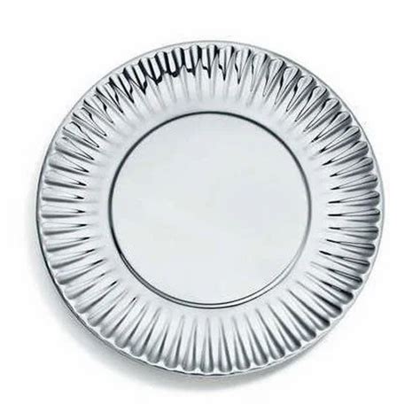 Plain Round Disposable Silver Paper Plate Packaging Type Packet At Rs