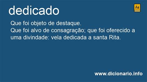 O Que Significa Dedicada - Significado de Dedicado