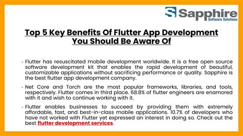 Ppt Top 5 Key Benefits Of Flutter App Development You Should Be Aware