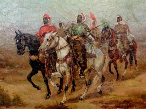 Adolf Schreyer German 1828 1899 Arab Horseman Oil On Ca