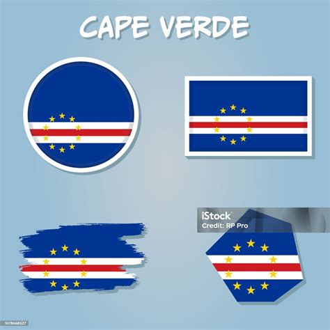 Flag Of Cape Verde National Banner And Patriotic Symbol Stock