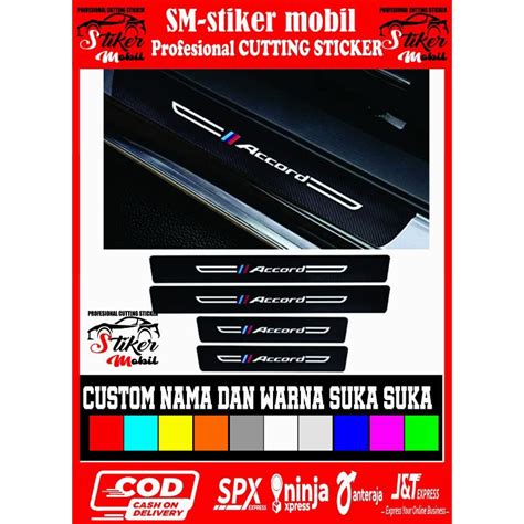 Jual Stiker Mobil Stiker Karbon Pelindung Pijakan Pintu Mobil Stiker