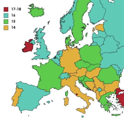 Age Of Sexual Consent Around Europe 9GAG