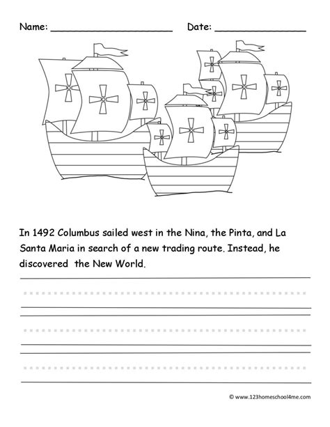 Columbus Day Worksheets