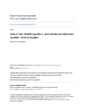 Fillable Online State Of Utah Plaintiff Appellee V Jeremiah Ray Hart