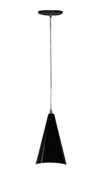 Pendente Cone Em Aluminio Preto Mundial Luz Lustre Magazine Luiza