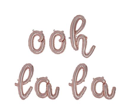 Rose Gold Cursive Ooh Lala Balloon Banner Ooh La La Balloons Lingerie