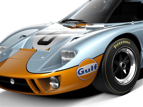 Ford Gt40 1963 3d Model Cgtrader