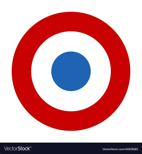 Badge roundel french air force flag Royalty Free Vector