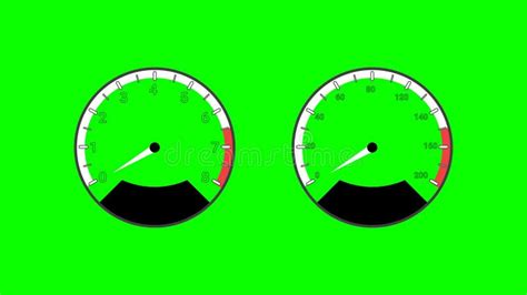 Speedometer Car Motor Rpm Green Screen Stock Video Video Of Equipment