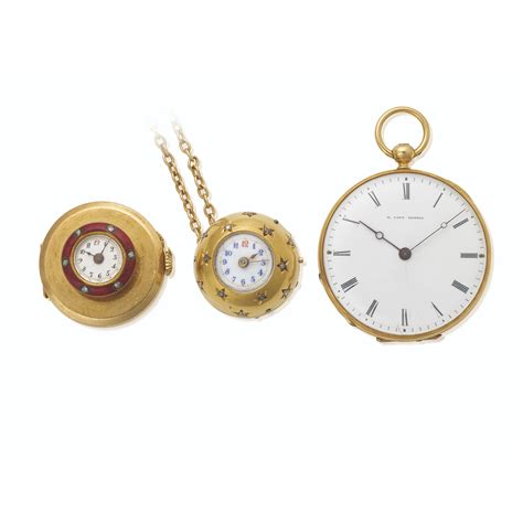 A Group Of Three Henry Capt Gold Pocket Watches Christies