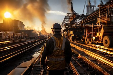 Premium Ai Image Construction Worker Wearing A Hard Hat A Reflective