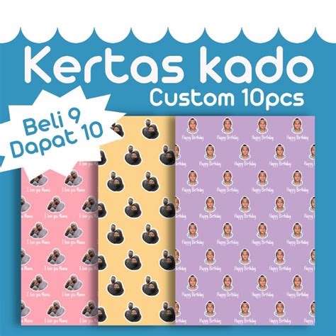 Jual Cetak Kertas Kado Custom Pcs Termurah Di Surabaya Shopee Indonesia