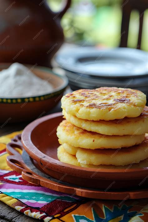 Premium Photo | Corn Pancake Delight Traditional Colombian Arepas de Choclo