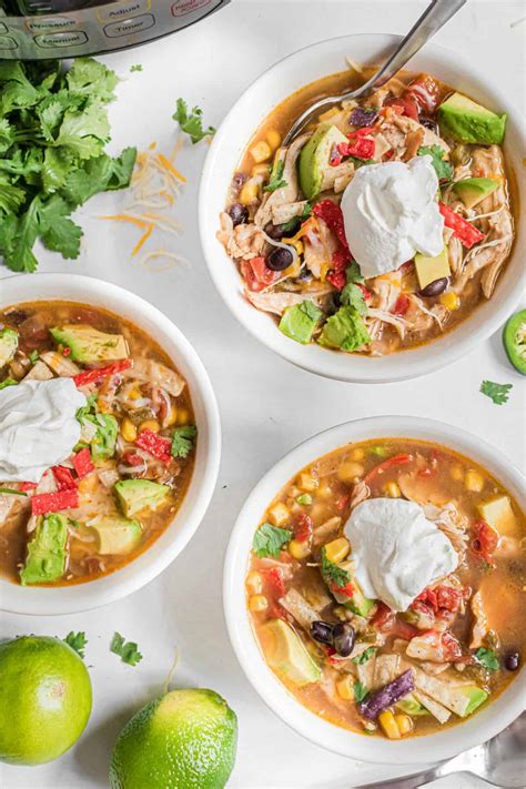 Instant Pot Chicken Tortilla Soup Recipe Shugary Sweets