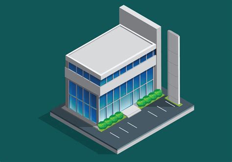 Isometric Isometric Design Business Building E6D