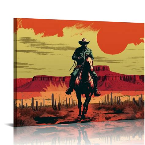 COMIO Western Cowboys Print, Vintage Cowboy Decor, Cowboy Western Wall Decor for Bedroom ...