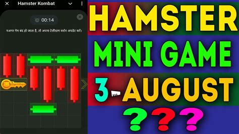 Hamster Kombat Mini Game 3 August 2024 Today Hamster Kombat Mini Game