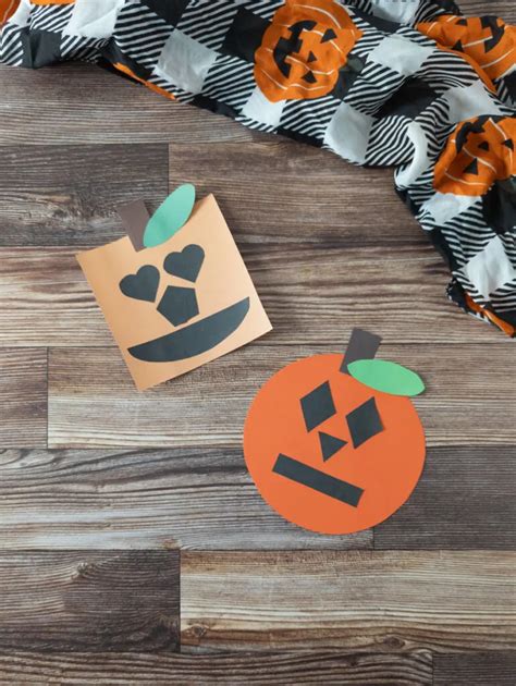 Easy Shape Pumpkin Craft | Free Printable Template