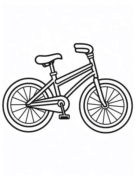 Premium Photo | A drawing of a bicycle with a black and white drawing