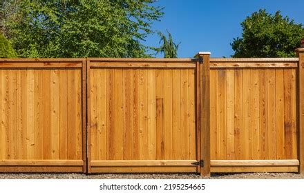 Nice New Wooden Fence Around House Stock Photo 2195254665 Shutterstock