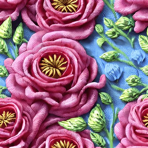 3d Fabric Floral Design Illustration · Creative Fabrica