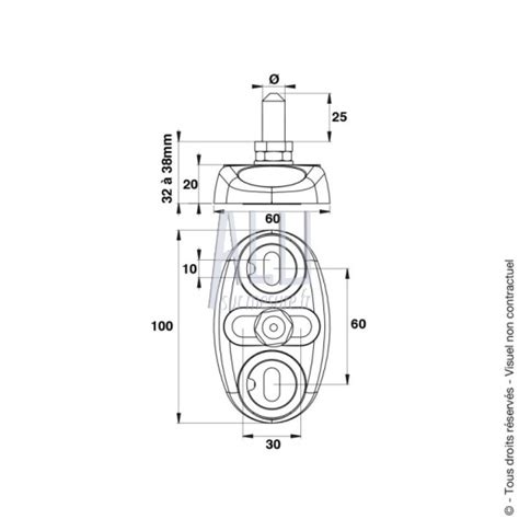 Crapaudine de sol réglable en aluminium pour portail battant alus