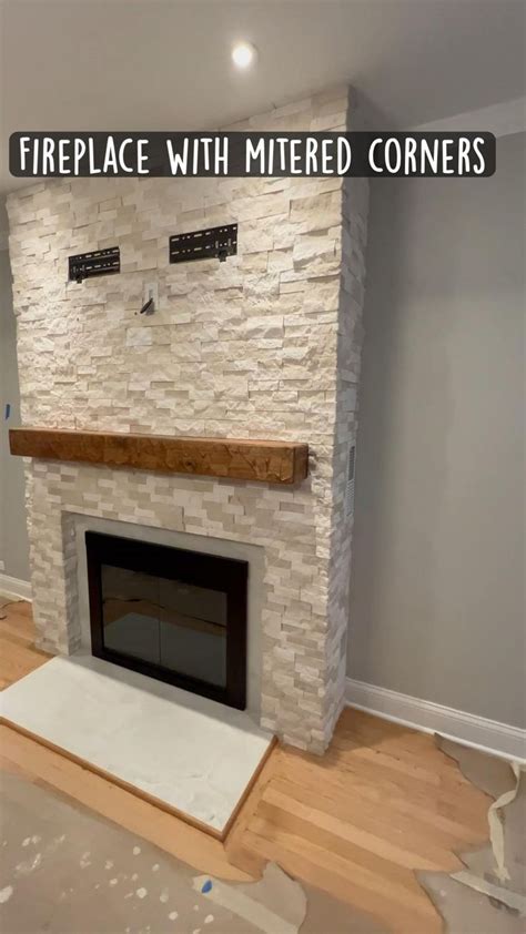 Fireplace With Mitered Corners In Fireplace Fireplace Makeover