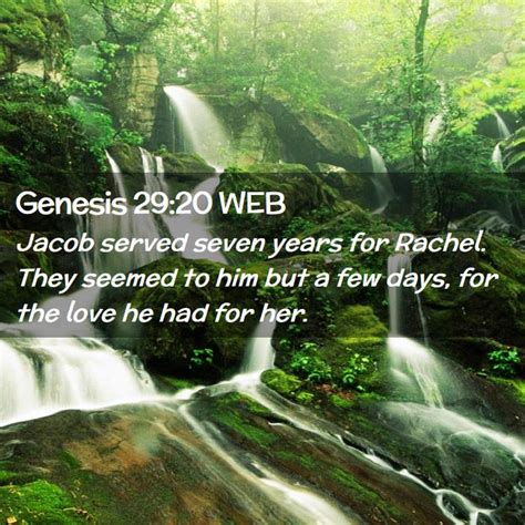 Genesis 29 20 WEB Scriptures Images