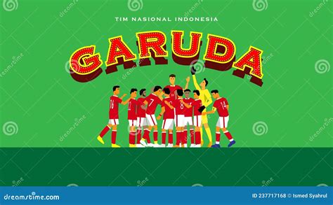 The National Team Of Indonesia Garuda Football National Team Stock