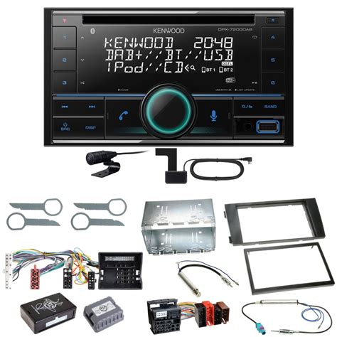 Kenwood DPX 7200DAB Bluetooth USB CD Autoradio Einbauset für Audi A6 4B