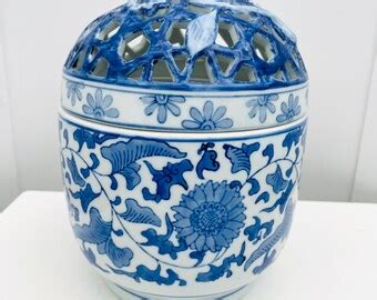 Blue And White Ginger Jar Etsy