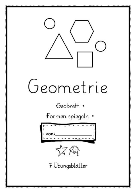 Übungsheft Geometrie Geobrett und Formen spiegeln