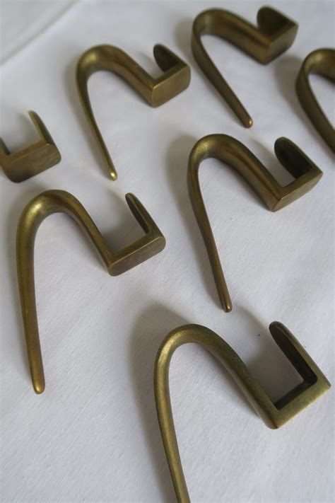 7 Authentic Heavy Brass Coat Hooks Designed By Carl Auböck For Sale At 1stdibs