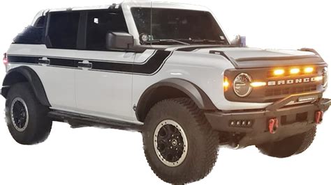 2021 Up Ford Bronco Retro Special Decor Style Sidehood Graphics Kit