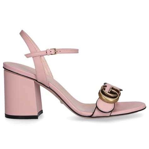 Gucci Marmont 70mm Block Heel Sandals In Perfect Pink Modesens