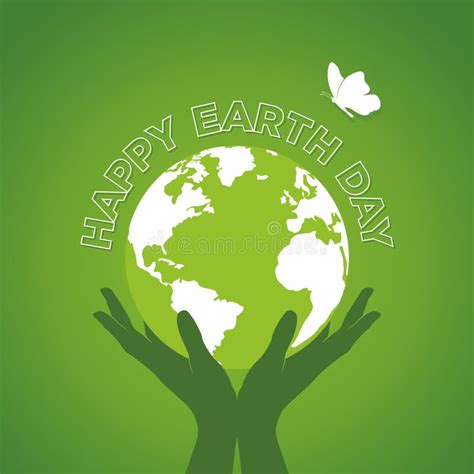 Happy Earth Day Banner Illustration Stock Vector Illustration Of