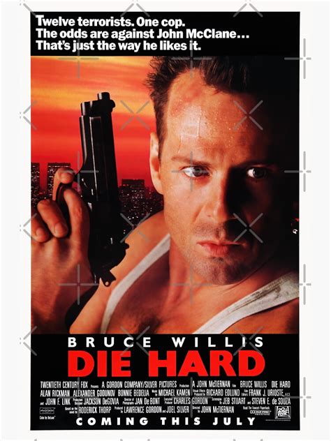 "Die Hard - Movie Poster HQ #2" Sticker for Sale by fdfv | Redbubble