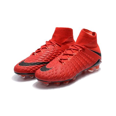 Nike Hypervenom Phantom Iii Fg Crampons De Foot Homme Rouge Noir