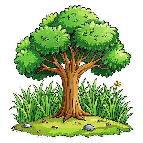 Premium Vector Tree 2d Animation Style Vector Design