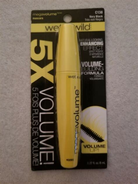 Wet N Wild Mega 5x Volume Mascara 0 27 Fl Oz 8 Ml C138 Very Black