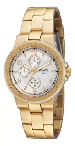 Reloj pulsera Seculus Long Life Relógio Feminino Dourado Multifunção