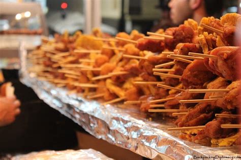 A Line Of Pinchos Food Street Food Puerto Rico Food